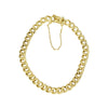 Circa 1900 18k Gold Curb Link Bracelet - Gem Set Love