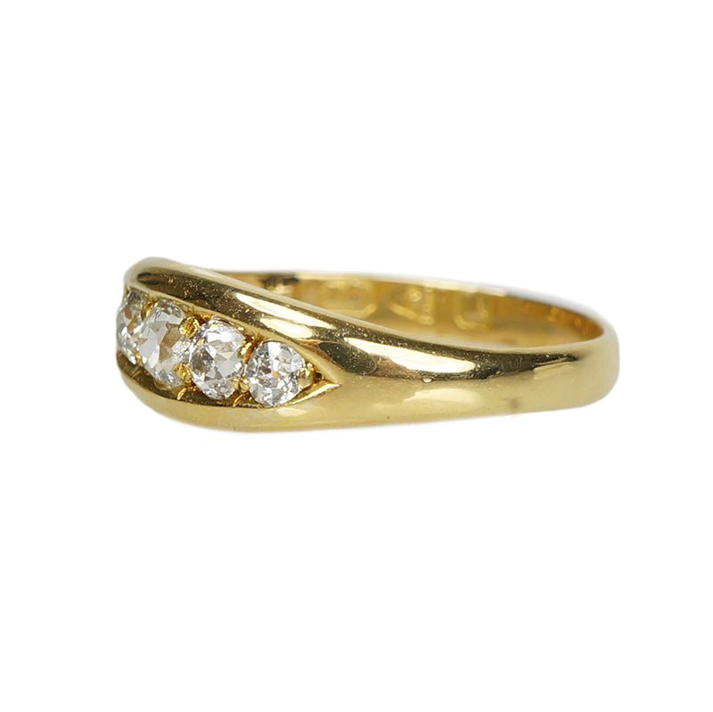 Mid 19th c Old Mine Cut Diamond Band