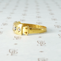 English Buckle Band with Sapphires and Diamonds