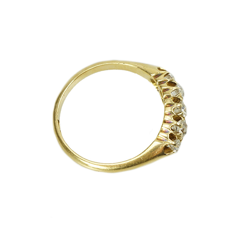 The Quinessetial Victorian London Diamond Band - Gem Set Love