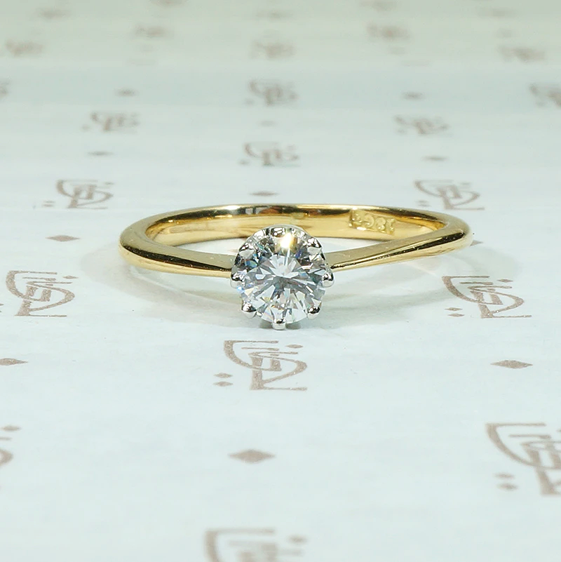 Ideal Antique Diamond Solitaire Engagement Ring
