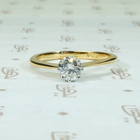 Ideal Antique Diamond Solitaire Engagement Ring