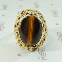 Brutalist 1960's 18k Gold Reversable Ring