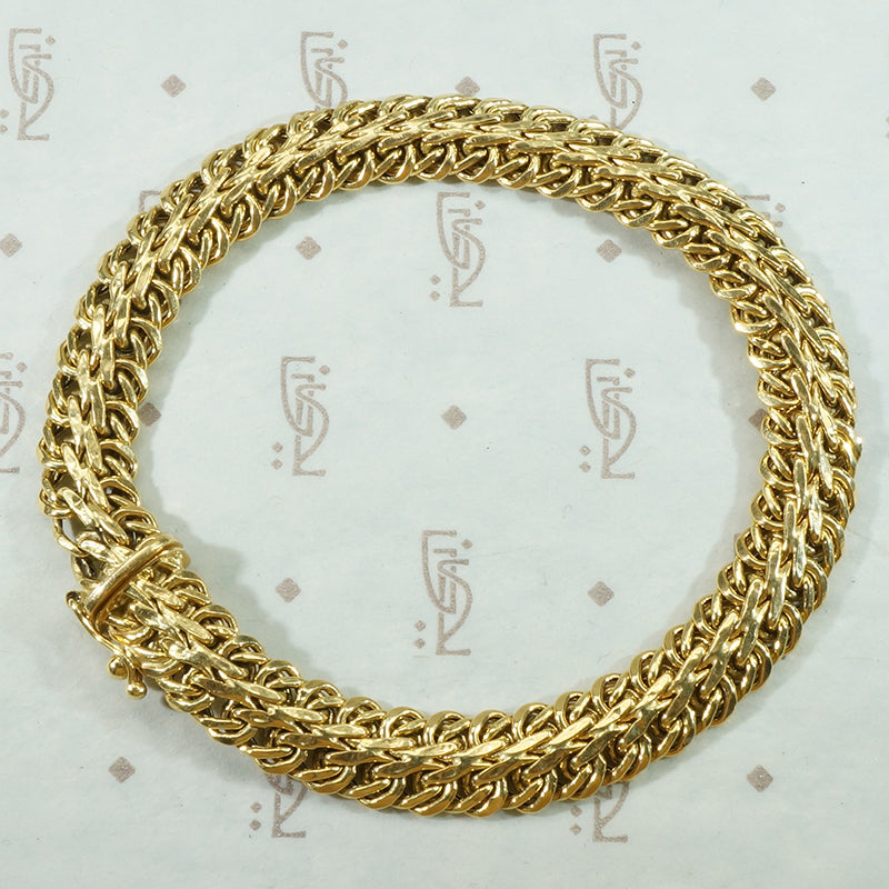 Slinky 18k Yellow Gold Vintage Bracelet