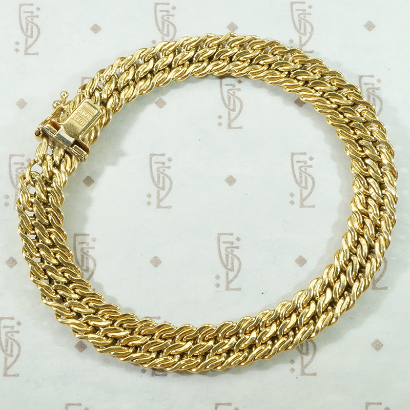 Slinky 18k Yellow Gold Vintage Bracelet
