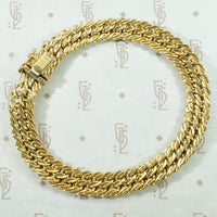 Slinky 18k Yellow Gold Vintage Bracelet
