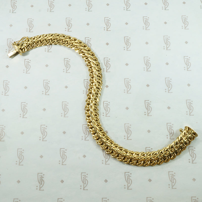 Slinky 18k Yellow Gold Vintage Bracelet