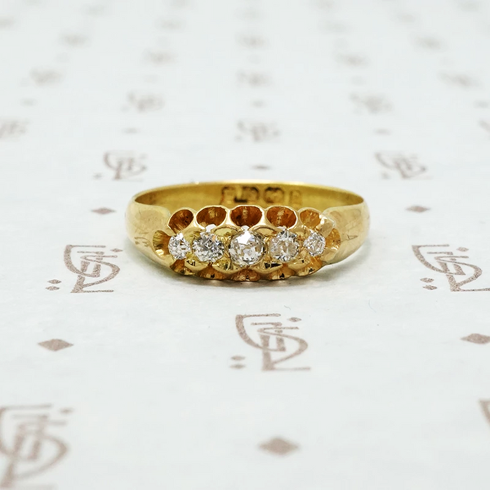 18k gold 5 oec diamond band birmingham 1901