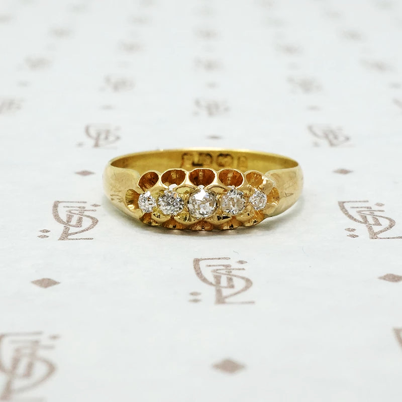 18k gold 5 oec diamond band birmingham 1901
