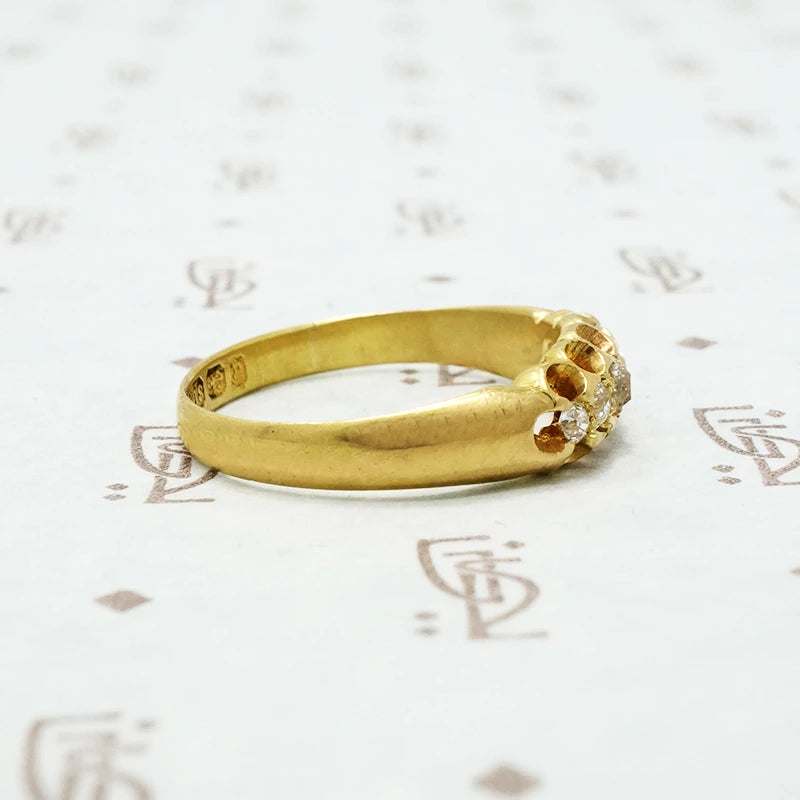 18k gold 5 oec diamond band birmingham 1901