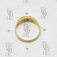 18k gold 5 oec diamond band birmingham 1901 side view