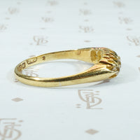 Beautiful Bloom An 18k Antique English OMC Diamond Band