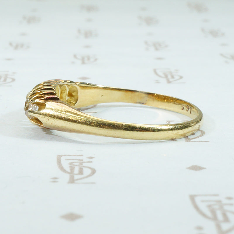 Beautiful Bloom An 18k Antique English OMC Diamond Band