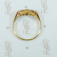 Beautiful Bloom An 18k Antique English OMC Diamond Band