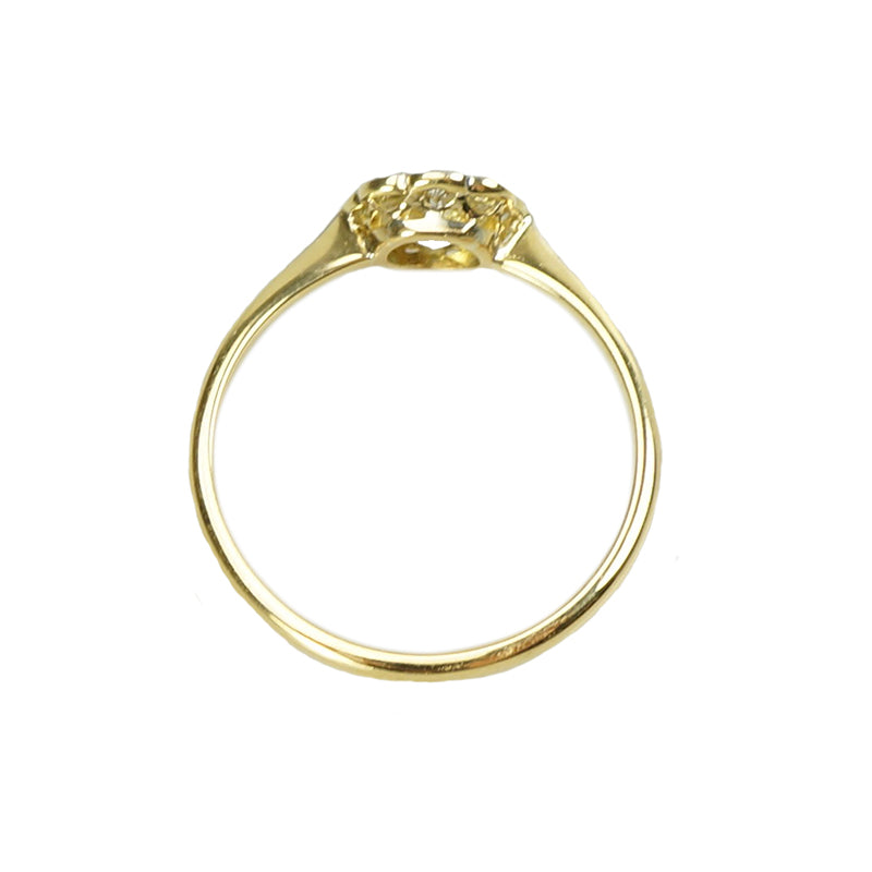 Romantic Vintage Diamond Cluster - Gem Set Love