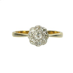 Romantic Vintage Diamond Cluster - Gem Set Love