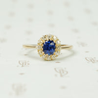 Stunning Oval Sapphire Surrounded by OMC Diamonds