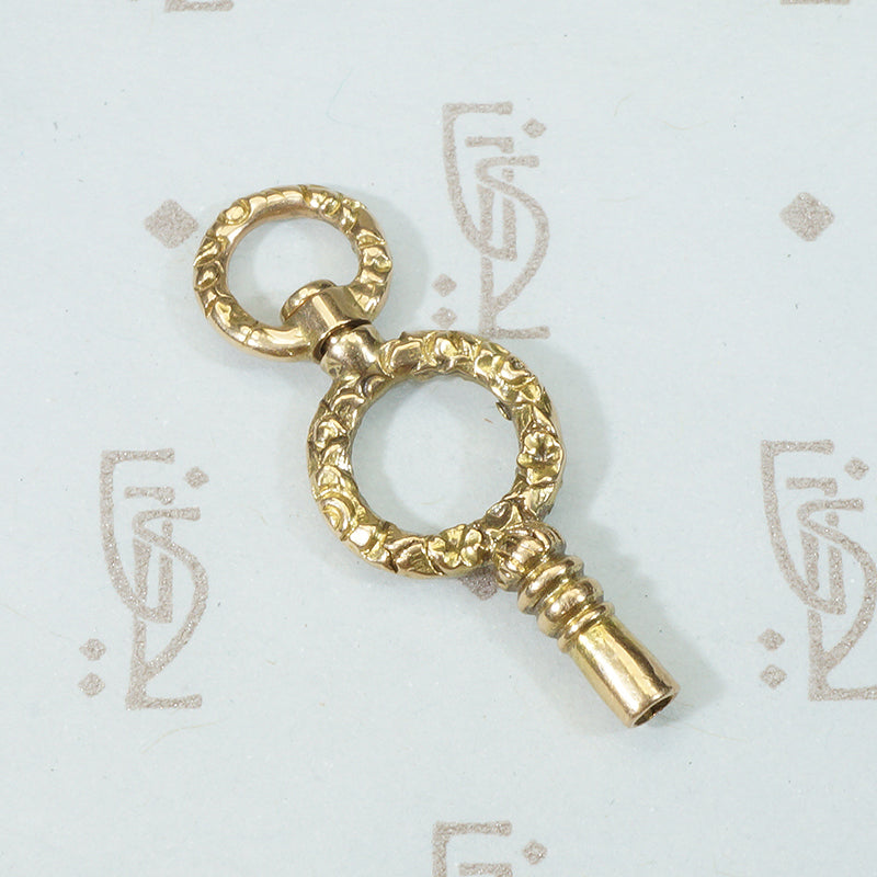 18k yellow gold georgian watch key
