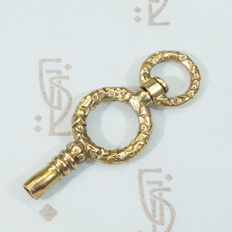 18k yellow gold georgian watch key