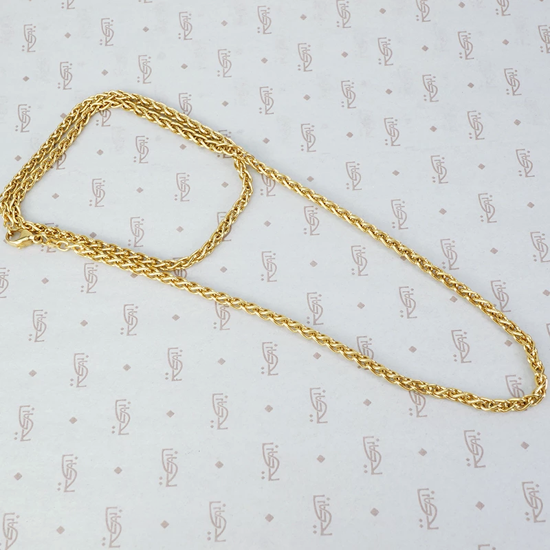 Heavy Vintage 1970's 18k Gold Chain
