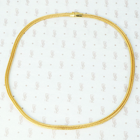 vintage 18k yellow gold collar style necklace chain woven