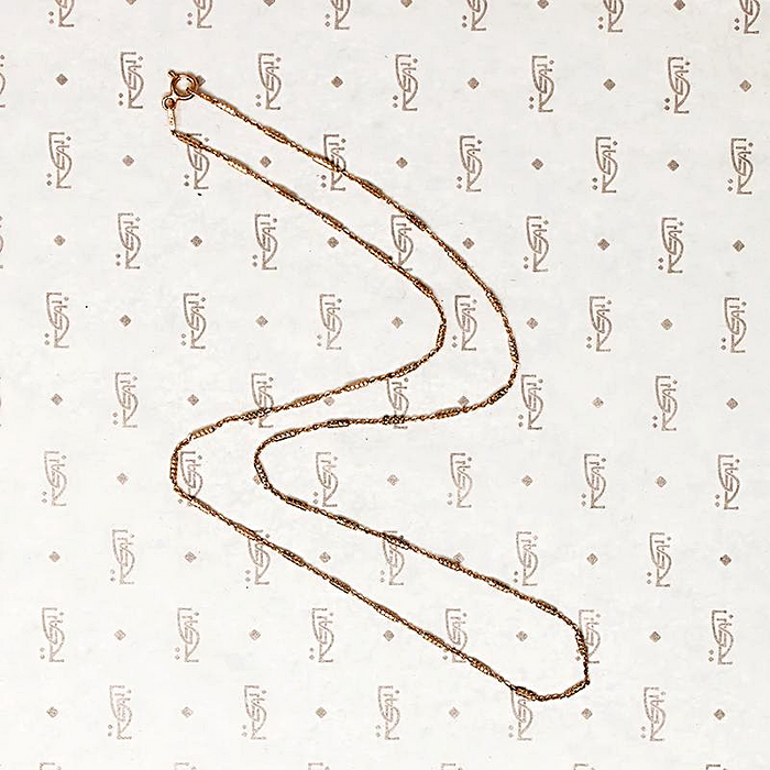 Glittering 18" Rose Gold Vermeil Chain