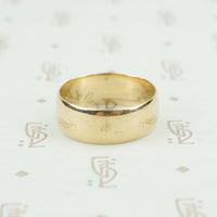 14k wide wedding band dated 1920 engraved