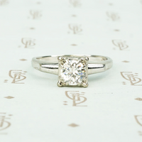 white gold 1/2 carat solitaire engagement ring