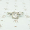 white gold 1/2 carat solitaire engagement ring