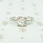 white gold 1/2 carat solitaire engagement ring