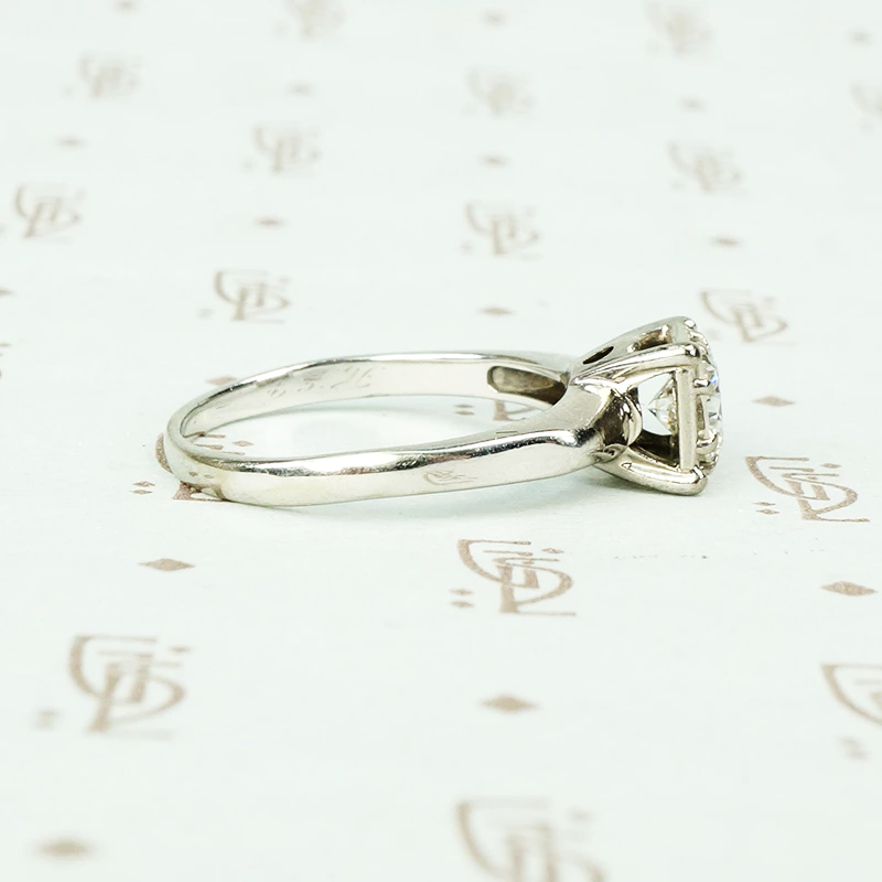 Vintage 1/2 Carat White Gold Solitaire