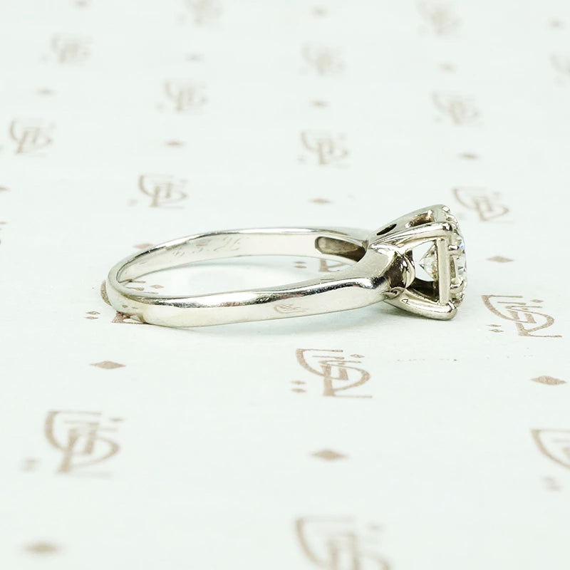 Vintage 1/2 Carat White Gold Solitaire