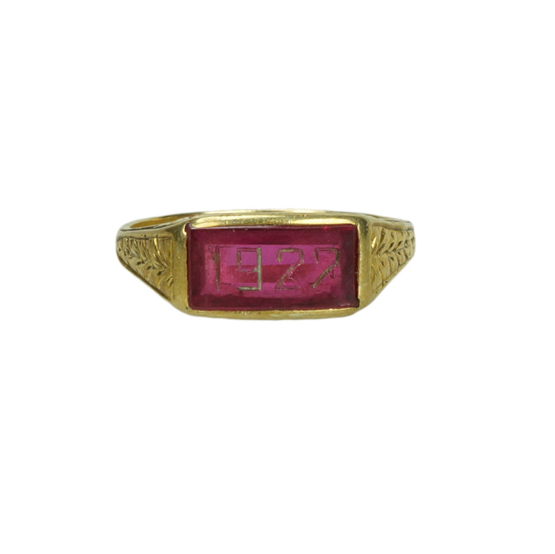 1927 Date Ring 14k Yellow Gold