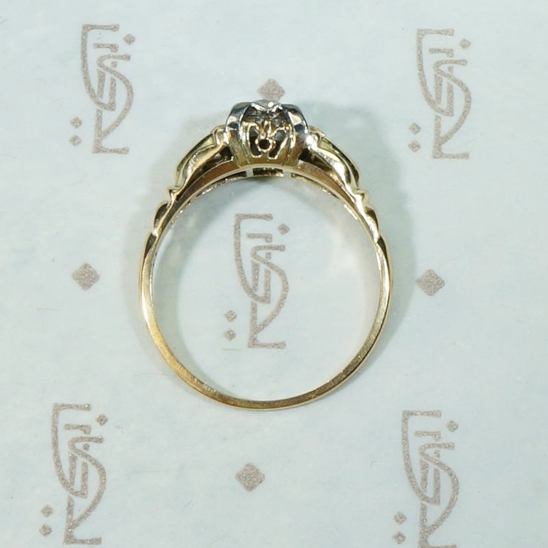Charming 1930s Two Tone Diamond Engagement Ring