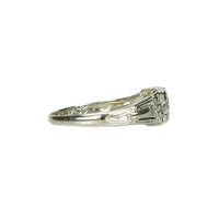 Vintage 1930's White Gold Engagement Ring - Gem Set Love