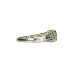 Vintage 1930's White Gold Engagement Ring - Gem Set Love