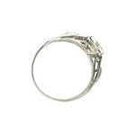 Vintage 1930's White Gold Engagement Ring - Gem Set Love