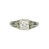 Vintage 1930's White Gold Engagement Ring - Gem Set Love