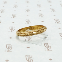1937 14k gold engraved wedding band