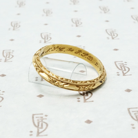 1937 14k gold engraved wedding band