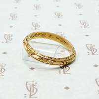 1937 14k gold engraved wedding band