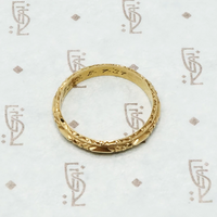 1937 14k gold engraved wedding band