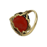 Rose and Green Gold Carnelian Ring - Gem Set Love