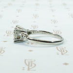 Old European Cut Diamond Platinum Engagement Ring