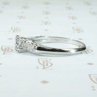 Pristine Platinum Diamond Engagement Ring Circa 1940