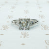 classic 1940's engagement ring in Platuinum  with an old euro cut diamond