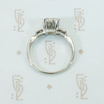 Old European Cut Diamond Platinum Engagement Ring
