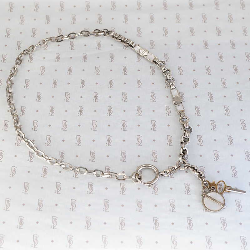 Chunky 1950's Watch Chain and Fobs by AI