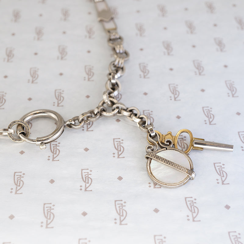 Chunky 1950's Watch Chain and Fobs by AI