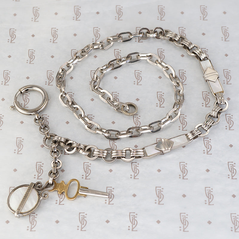 Chunky 1950's Watch Chain and Fobs by AI